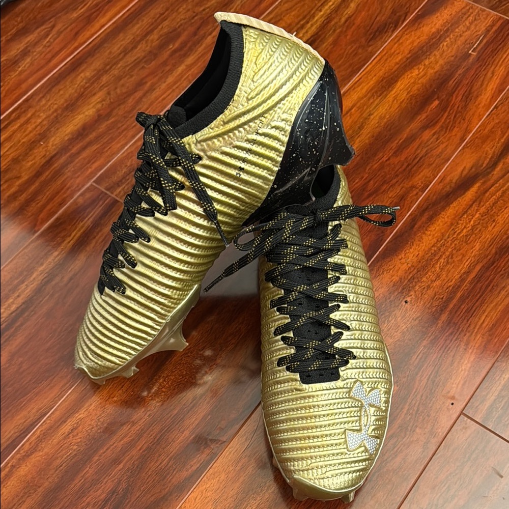 Under Armour Gold and Black Men’s Footfall Cleat